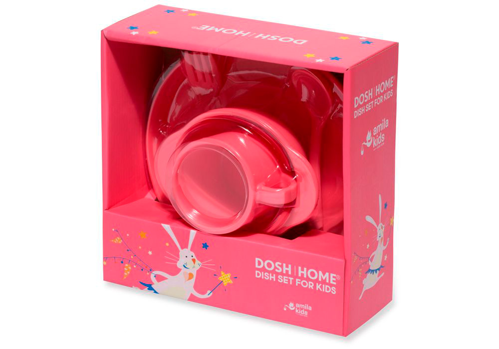 Набор посуды для детей AMILA KIDS розовый  Dosh-Home